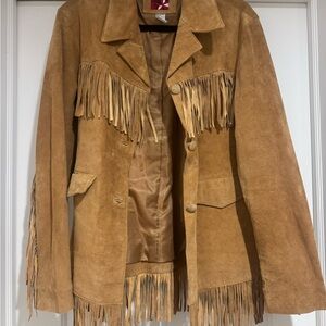 Tan Suede Fringe Jacket